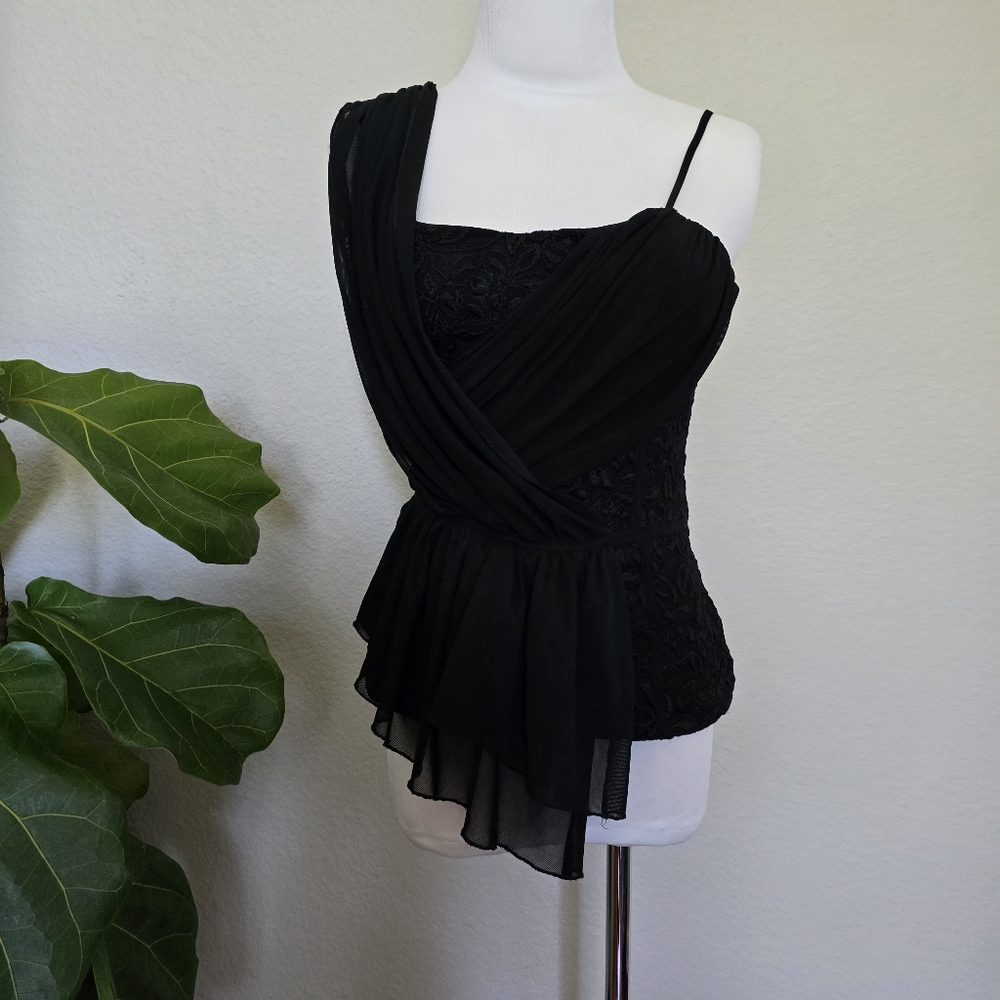 Elegant Black One-Shoulder Top